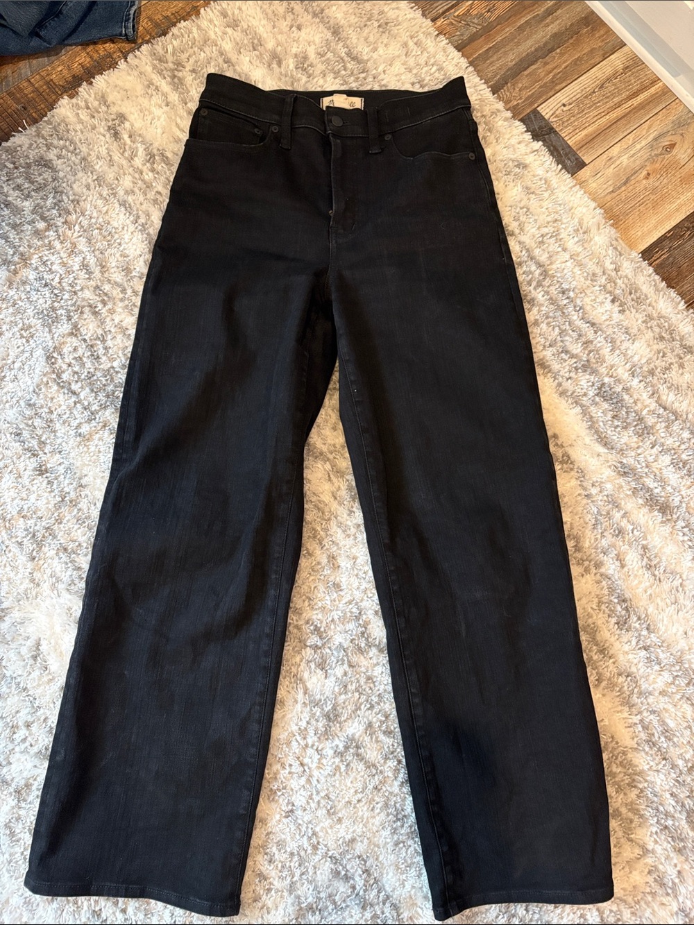 Madewell Black Wide-Leg High-Rise Jeans
